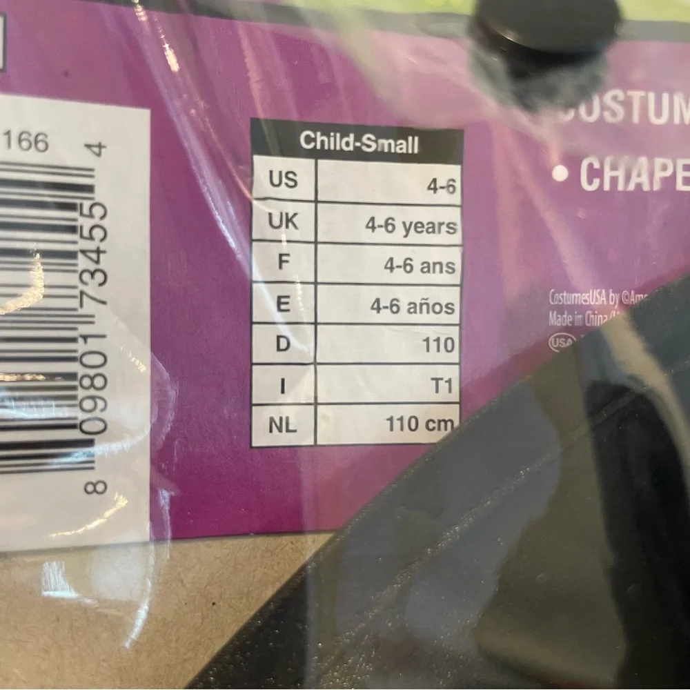 Miss Matched Witch child costume S (4-6)